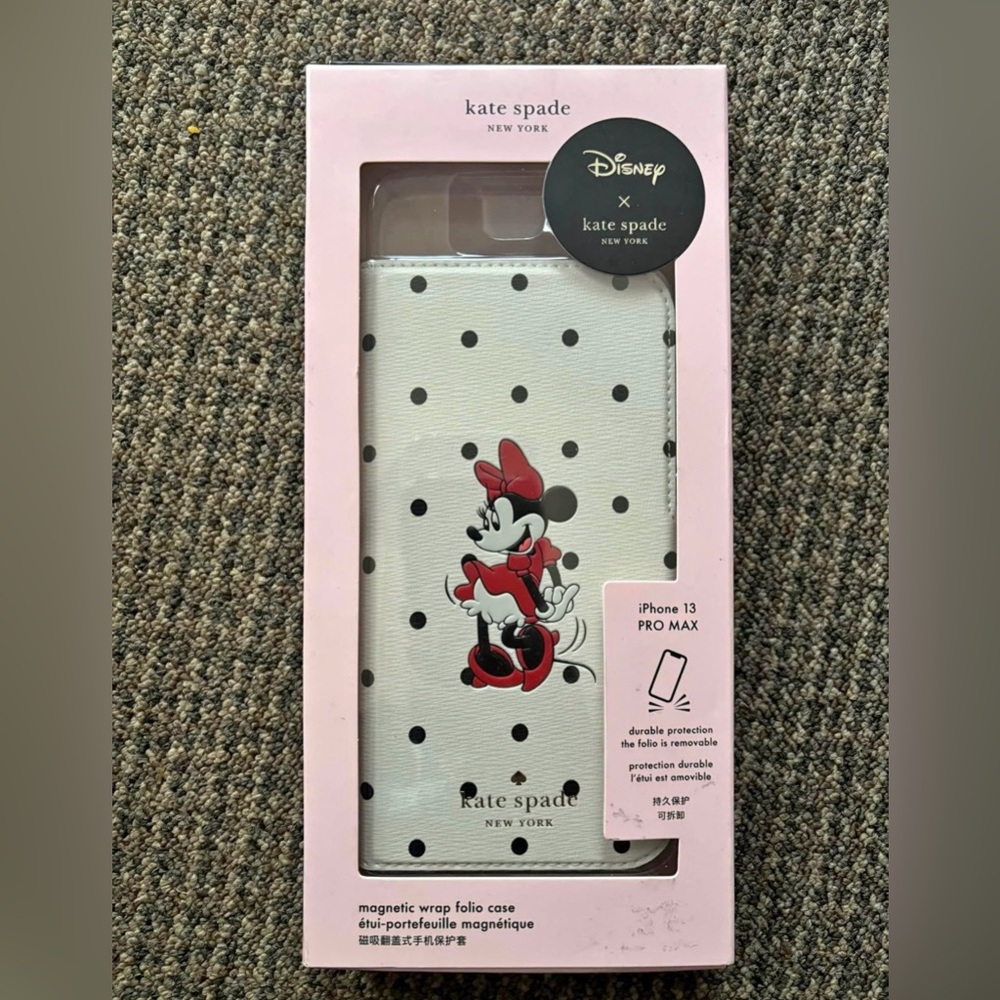 Disney x Kate Spade New York Minnie Mouse Magnetic Folio Case iPhone 13 PRO MAX